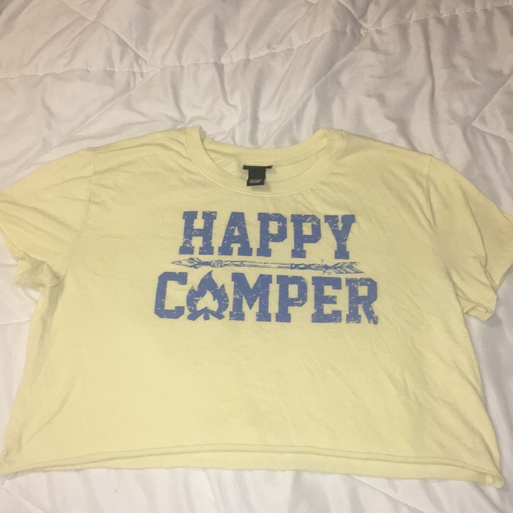 Light Yellow Cute Crop-Top!!